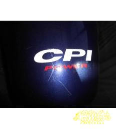CPI Aragon spatboord donkerblauw met sticker met stelling krassen