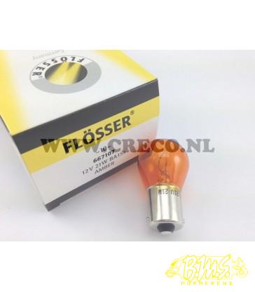 12V-21W BA15s  ORANJE FLOSSER  KNIPPER PINKER LICHT CHINESE SCOOTERS